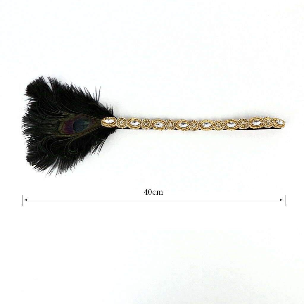 Băng đô đính hoa và lông vũ phong cách cổ điển