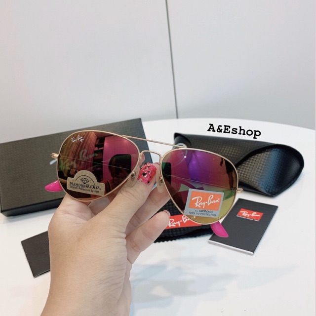 KÍNH MÁT RB AVIATOR TRÁNG GƯƠNG - KÍNH RÂM CHUỒN CHUỒN CỔ ĐIỂN