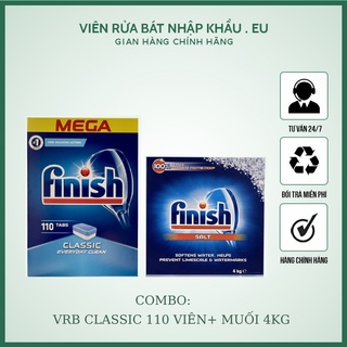Combo finish: vrb classic 110 viên + muối 4kg