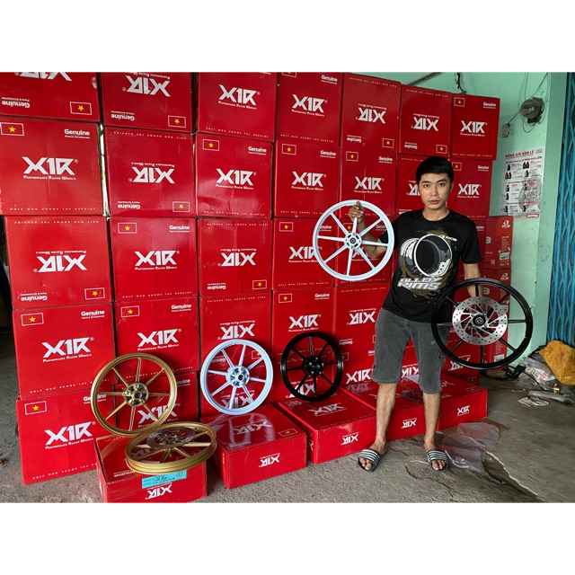 Mâm X1R 8 cây ex150 / mx king. Bản nhỏ 1.6-1.85 + kèm đĩa trước X1R 245mm size zin ex150.