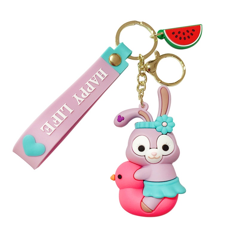 Móc Khóa pvc Hình Vịt Hoạt Hình Sáng Tạo Dễ Thương