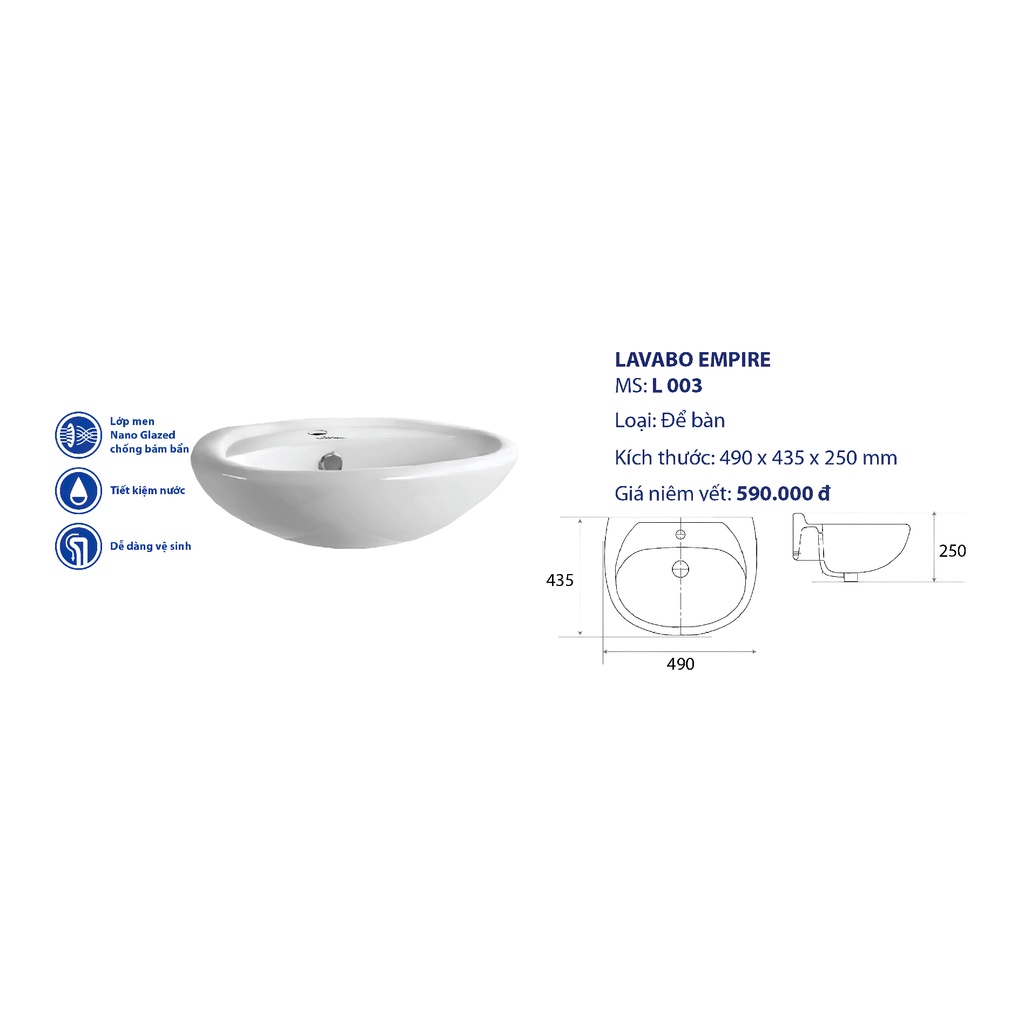 Lavabo EMPIRE EPVS_L003