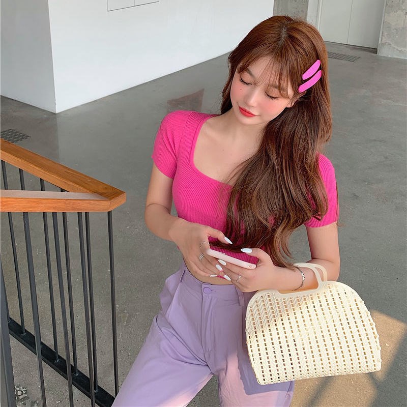 Áo thun ngắn 8 màu sắc gợi cảm dành cho nữ