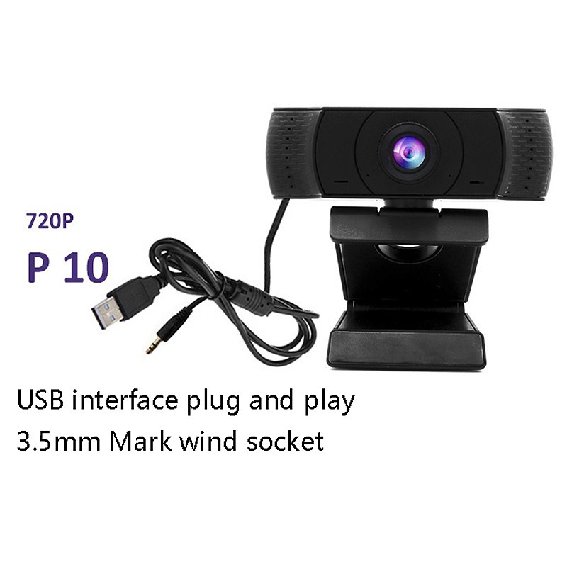 USB Webcam, 720P Online with Microphone Drive-Free Computer Camera