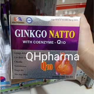 Viên uống GINKGO NATTO 120mg giúp tăng cường tuần hoàn,lưu thông mạch máu ( hộp 100 viên )