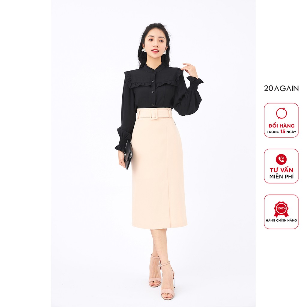 Chân váy Bút chì xẻ 1 bên 20Again JBA1604 tôn vòng 3 và che khuyết điểm hiệu quả | BigBuy360 - bigbuy360.vn