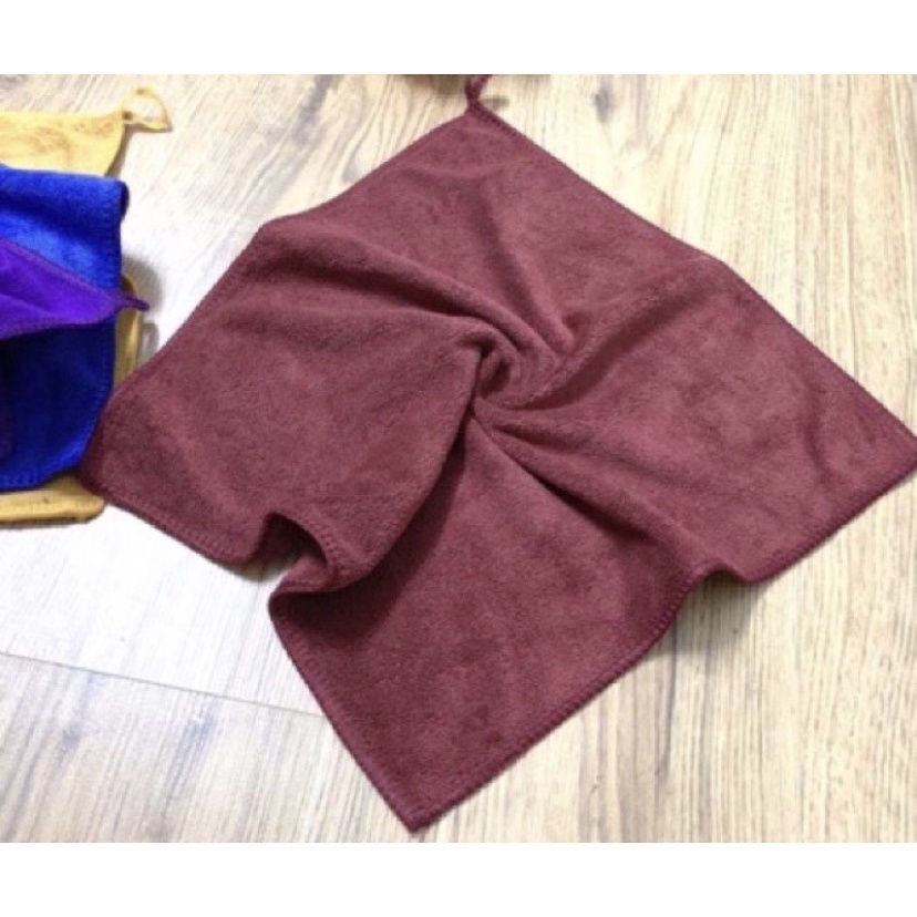 Khăn lau bếp , lau ô tô ,lau bàn , khăn nail, kt 30x30cm siêu mềm mịn ,thấm hút tốt không ra bụi vải