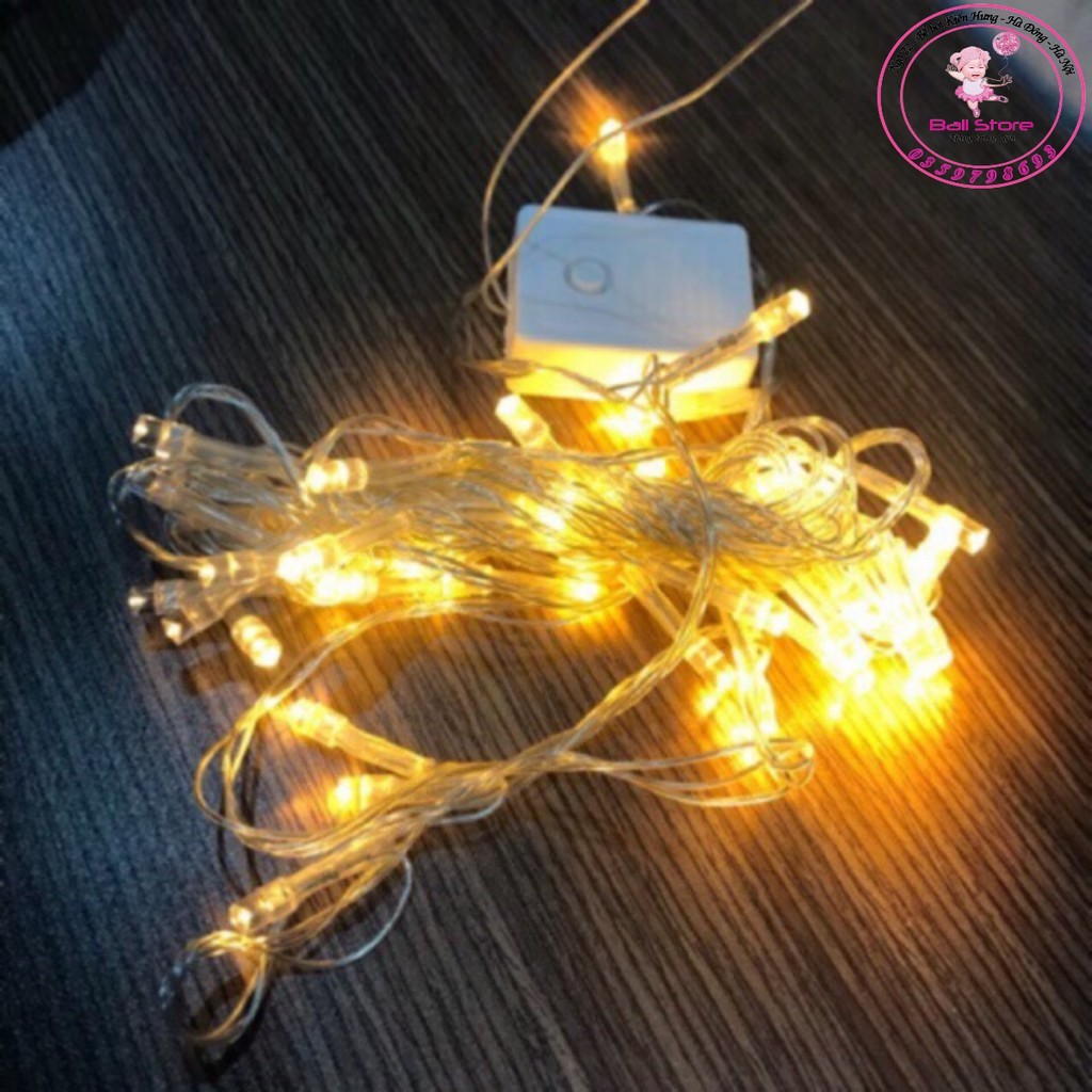 Dây Đèn Led, Đèn Đom Đóm, Đèn Fairy Light Ánh Sáng Vàng - Loại 2m (20 bóng)