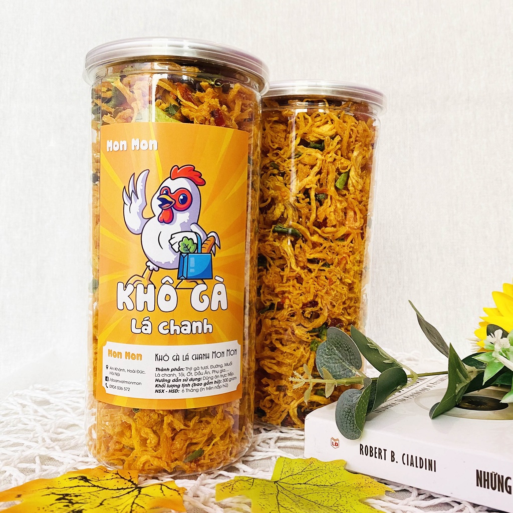 KHÔ GÀ LÁ CHANH - 300gr - MonMon Food - đồ ăn vặt Hà Nội