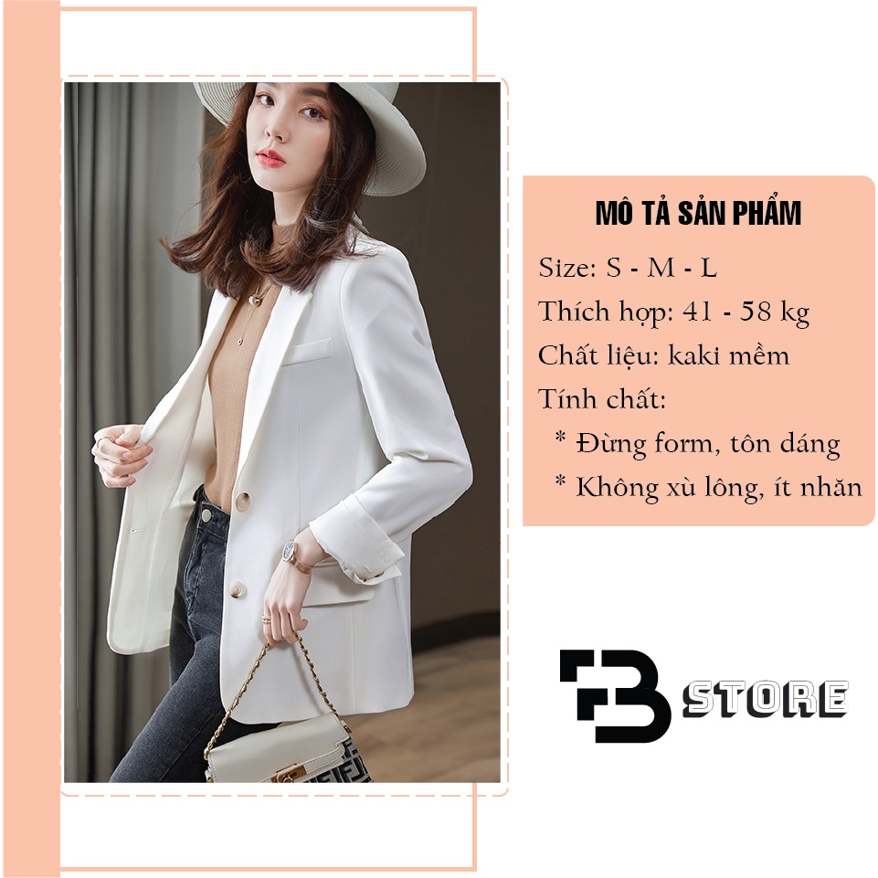 Áo blazer nữ tay dài dáng rộng công sở bigsize phong cách ulzzang hàn quốc BSTORE AK01