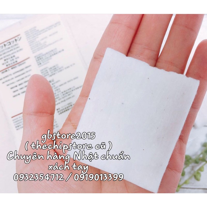 ( Hàng Nhật chuẩn 100%, đủ bill ) Bông tẩy trang tách lớp Muji Cotton