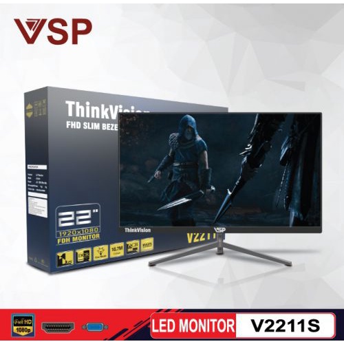 Màn hình máy tính LED Think Vision 2211S 22 inch 75Hz V2211S Trắng / Đen - New box
