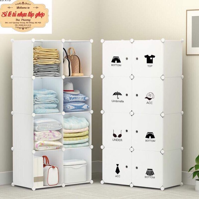 💥TỦ SIZE 37x37cm. TỦ ĐƯNG QUẦN ÁO CHO BÉ 8 Ô. Tặng kèm 1 treo đồ và 1 móc sườn. Chọn mẫu. | BigBuy360 - bigbuy360.vn