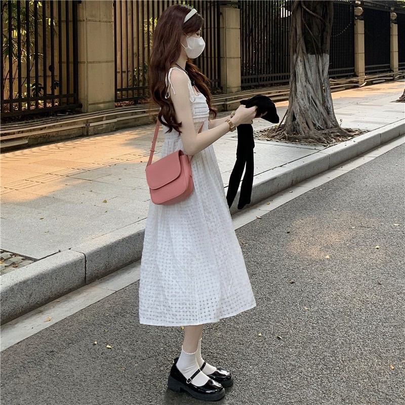 Sét Váy Đầm Nữ Ren Xốp Kèm Áo Khoác - Halinh Shop-Váy 2 Dây Xốp 2 Lớp Chun Sau Mix Cardigan Hàn Quốc Size S M Mặc Hè Thu