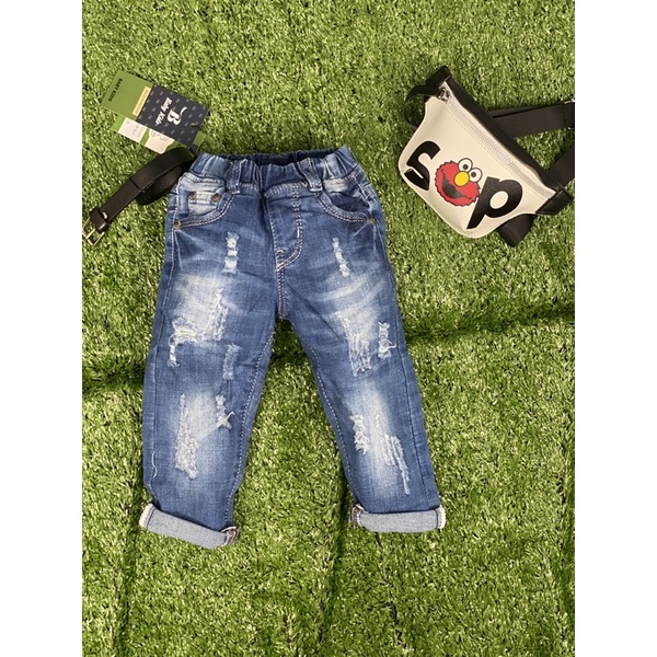 Quần jeans dài bé trai 3-5 tuổi co giãn Jennie kids J480