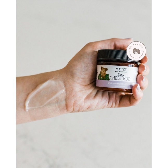 Dầu ấm ngực chống cảm Maty’s Natural cho bé 3m+ - Hàng Mĩ
