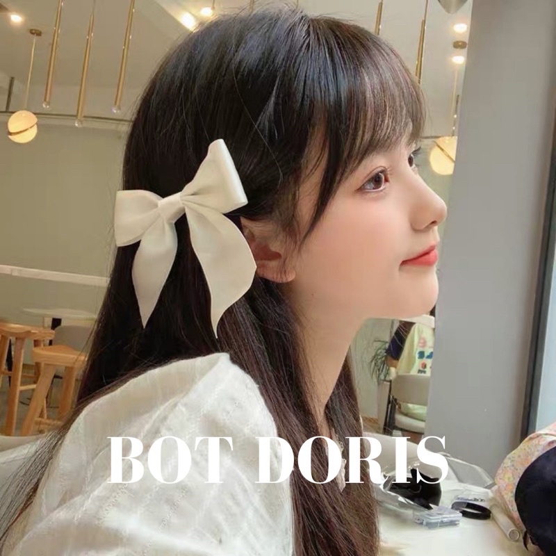 Kẹp tóc nơ ruy băng dễ thương cho nữ phong cách Hàn quốc