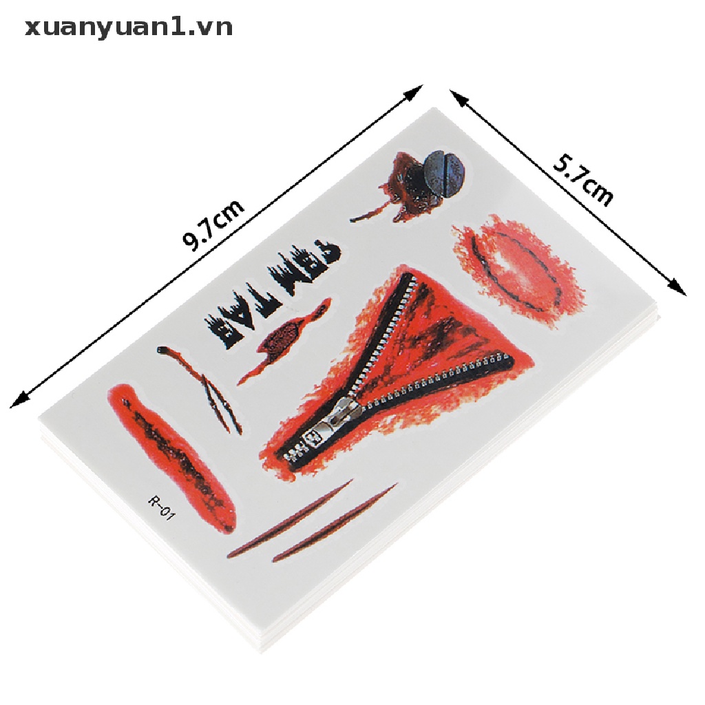 Set 30 Tấm Hình Xăm Dán Chủ Đề Halloween Độc Đáo