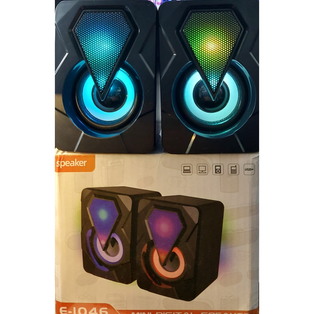 Loa Vi Tính 2.0 LeerFei E-1046 - Led RGB đổi màu rất đẹp