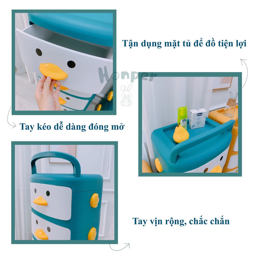 TỦ ĐỰNG ĐỒ CHƠI HONPER HÌNH VỊT CHÍNH HÃNG