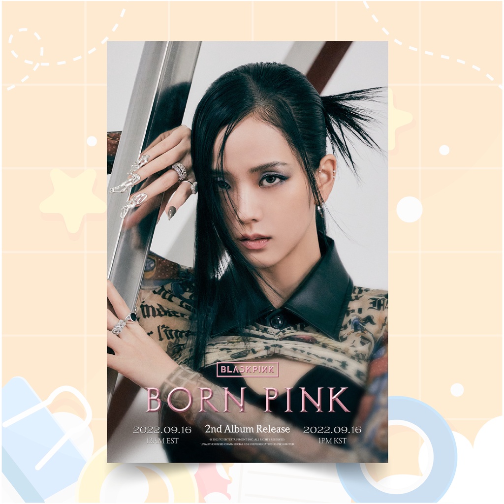 Poster Blackpink Born Pink 4 thành viên