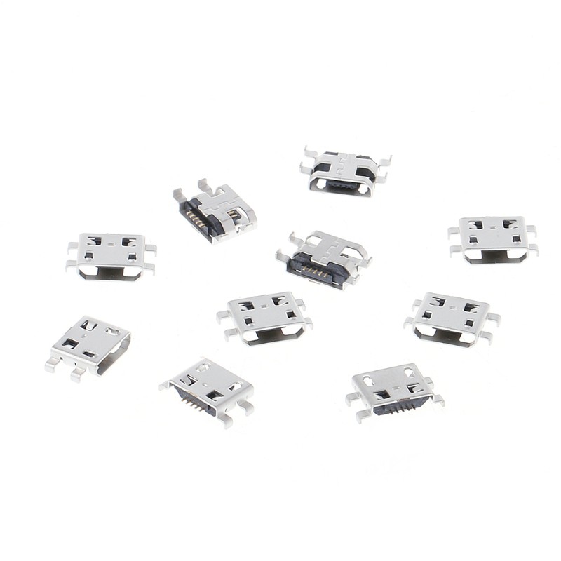 Set 10 Ổ Cắm Kết Nối Type B Micro Usb 5 Pin Female