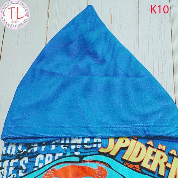 Khăn tắm - Khăn tắm choàng Spider Man có mũ cho bé - Đồ dùng cho bé - Khăn tắm cho bé