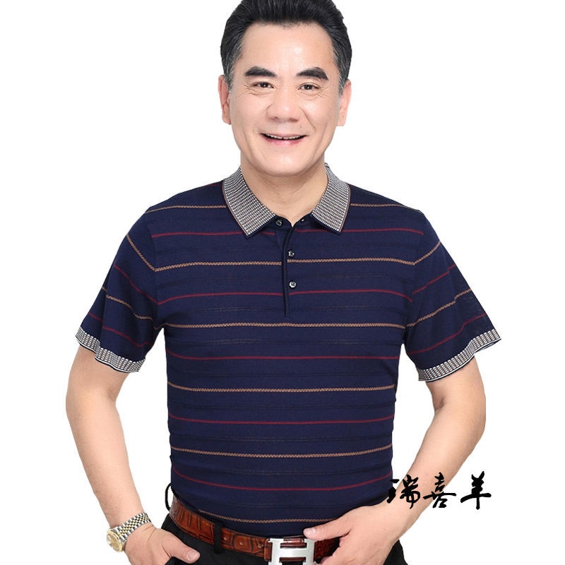 Áo Thun Polo Tay Ngắn Thời Trang Mùa Hè Dành Cho Nam Giới Độ Tuổi Trung Niên