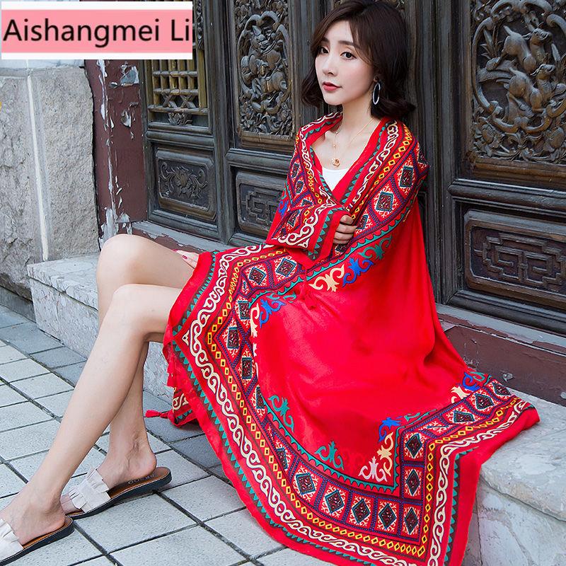 [Trang Sức Đẹp] Khăn Choàng Tua Rua Vải Cotton Lanh Chống Nắng Chống Nắng Đi Biển Thời Trang Đi Biển Mùa Hè Cho Nữ
