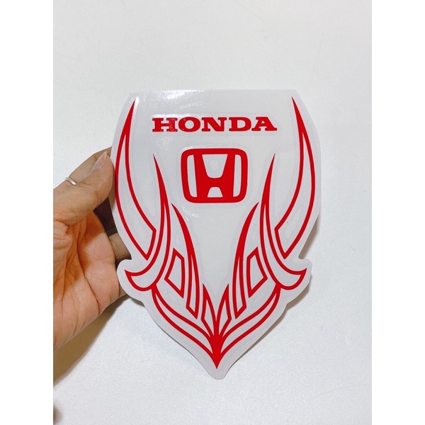 Decal tem phản quang Honda Yamaha 15x10.5cm, dán trang trí xe máy, ô tô, mũ bảo hiểm chống thấm nước, chống bay màu