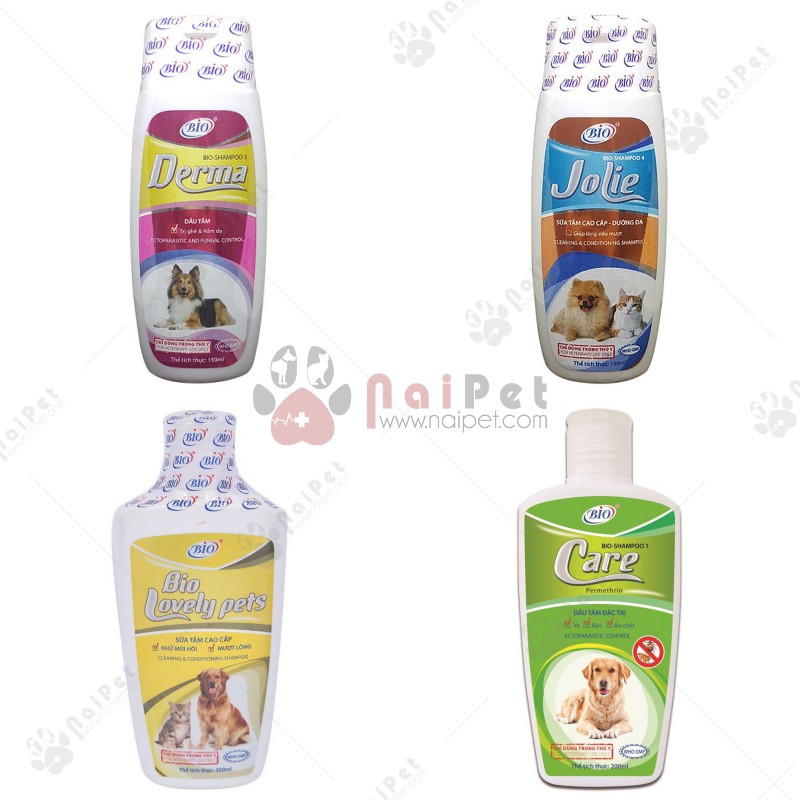 Sữa Tắm Dầu Tắm 4 Loại Care Derma Jolie Lovely Pets Bio 200ml