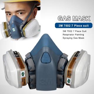 Bộ mặt nạ phòng độc 3m 7502 full 7 chi tiết, chống ngạt khói khi hỏa hoạn, khi phun hóa chất ,phun sơn, phun thuốc sâu