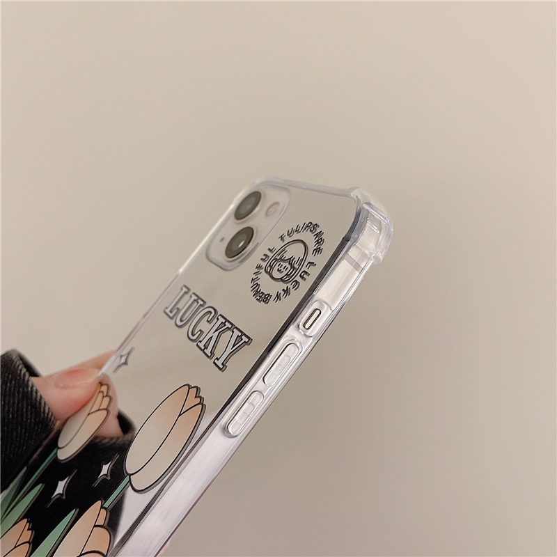 Ốp Điện Thoại Tráng Gương Họa Tiết Hoa Tulip Cho Iphone 6/6splus/7/7plus/8/8plus/x/xr/xs/11/12/13/pro/max/plus/promax 13