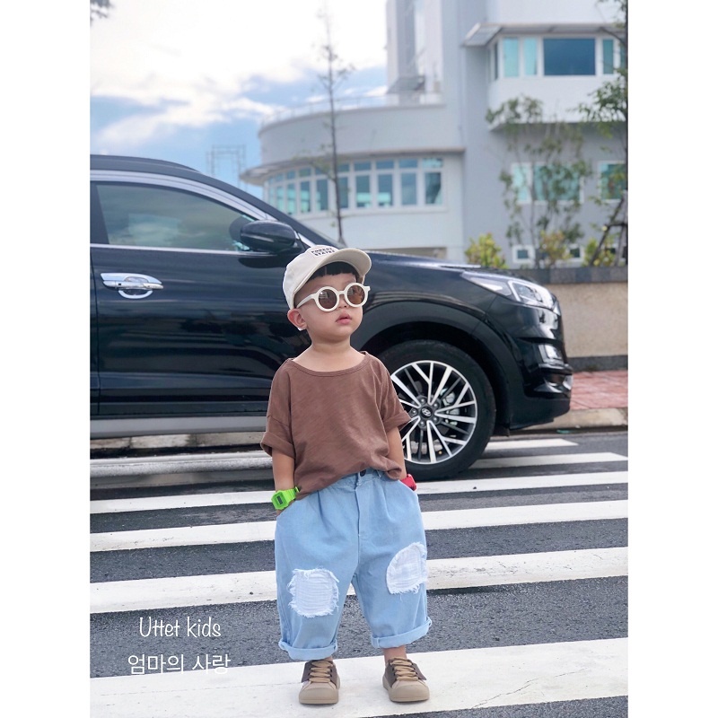 QUẦN JEAN PHA GỐI STYLE HÀN QUỐC 020 DÀNH CHO BÉ GÁI VÀ BÉ TRAI IZE 80 ĐẾN 120