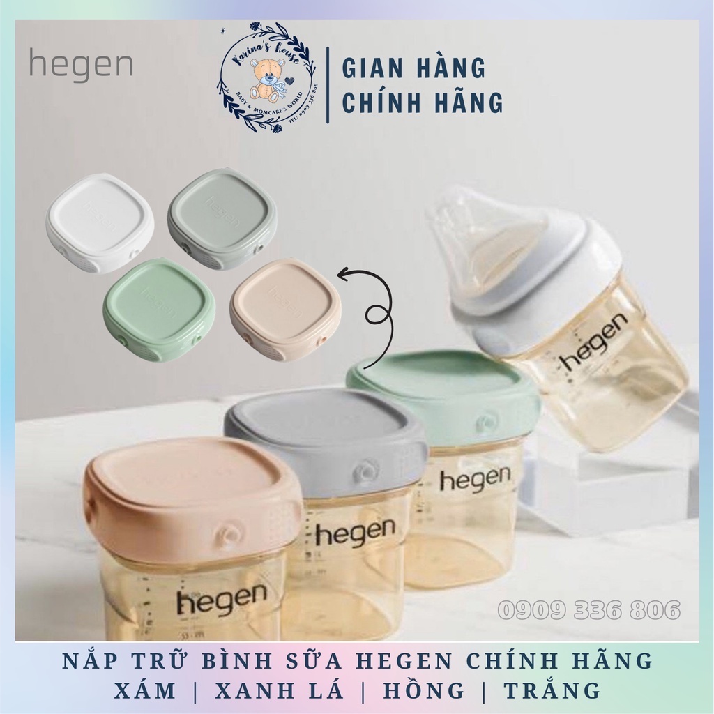Nắp trữ bình sữa Hegen chính hãng fullbox đủ màu