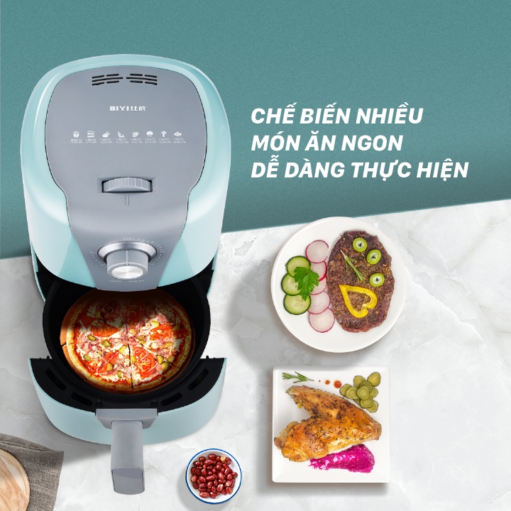 Nồi chiên ko dầu BIYI AF-89 1000W - Có phủ lớp chống dính - Bảo hành 12 tháng