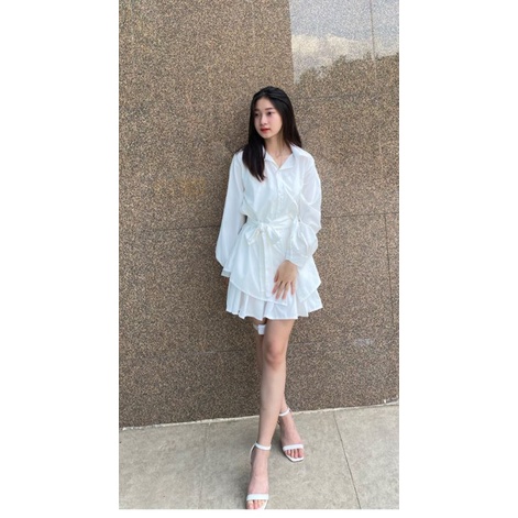 [HÀNG CHẤT ĐẸP] Set váy sơ mi kèm đai buộc có ảnh thật và video  teenstore.365 | BigBuy360 - bigbuy360.vn