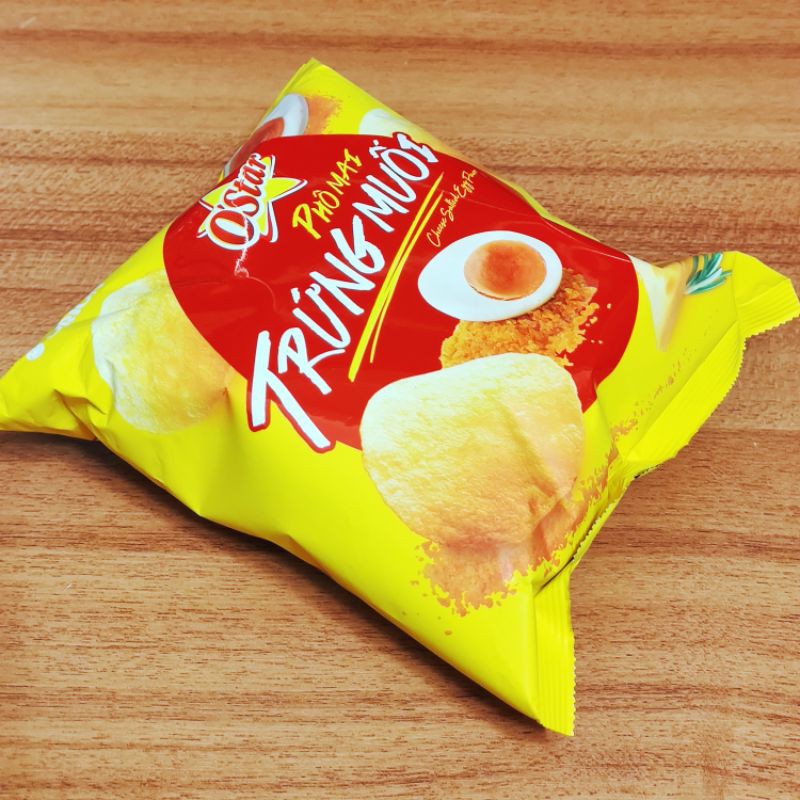 Bánh Snack khoai tây O'star PHÔ MAI TRỨNG MUỐI gói 32g