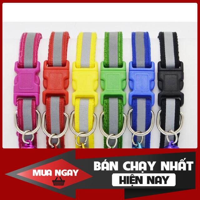 (hàng đẹp)VÒNG CỔ MÈO,CHÓ CÓ CHUÔNG CHẤT LIỆU DÙ ĐAN 0