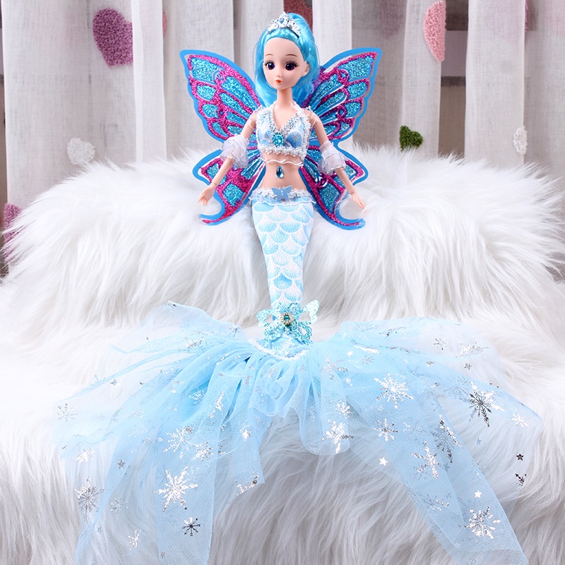 Nàng tiên cá búp bê barbie xinh đẹp kèm phụ kiện váy cao cấp quà tặng sinh nhật cho bé gái E901