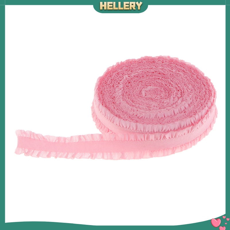 1 Cuộn Ruy Băng Ren Co Giãn Hai Lớp Màu Xanh Dương Dùng May Vá Thủ Công