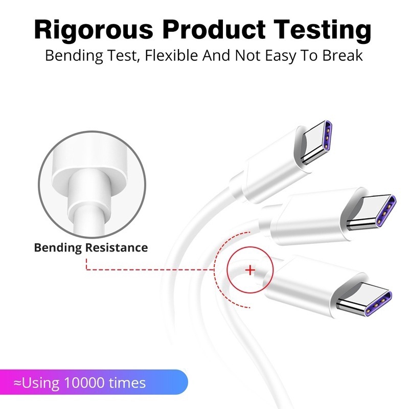 1m USB 3.1 Type-C Quick Charge Cable For Huawei P30 P20 Mate 30 20 Pro