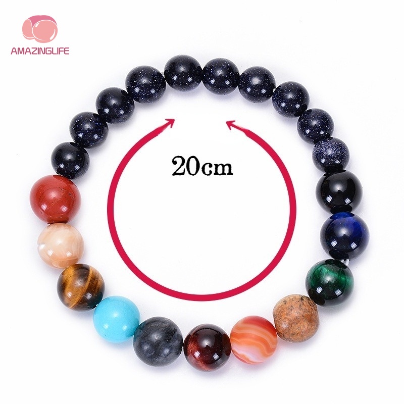 Vòng Tay Chuỗi Hạt Đá Tròn / Chakra Năng Lượng Cho Cặp Đôi