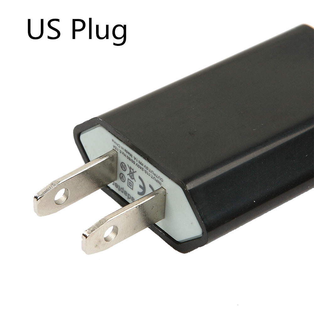 Phích cắm sạc điện USB 5V 1A chuẩn EU/Hoa Kỳ dùng khi đi du lịch