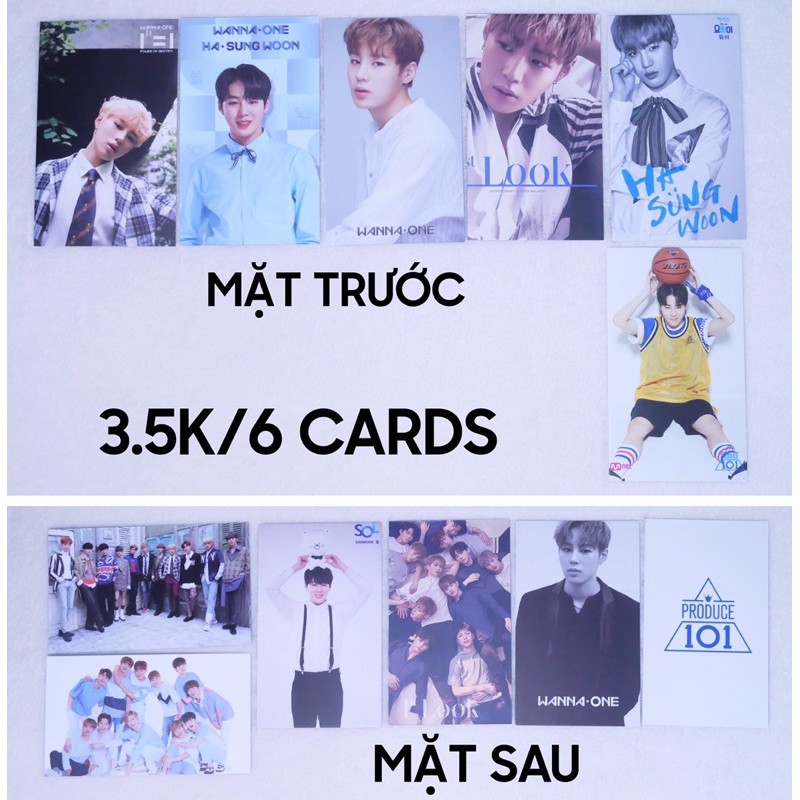 (có sẵn) set card thành viên Wanna One