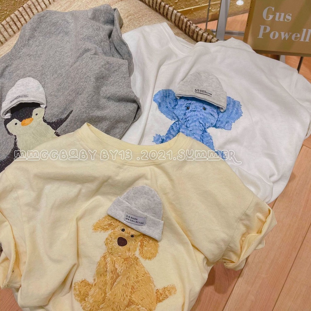 Áo Thun Tay Ngắn Dáng Rộng In Hoạt Hình Kiểu Hàn Quốc Thời Trang Mùa Hè Cho Bé Trai