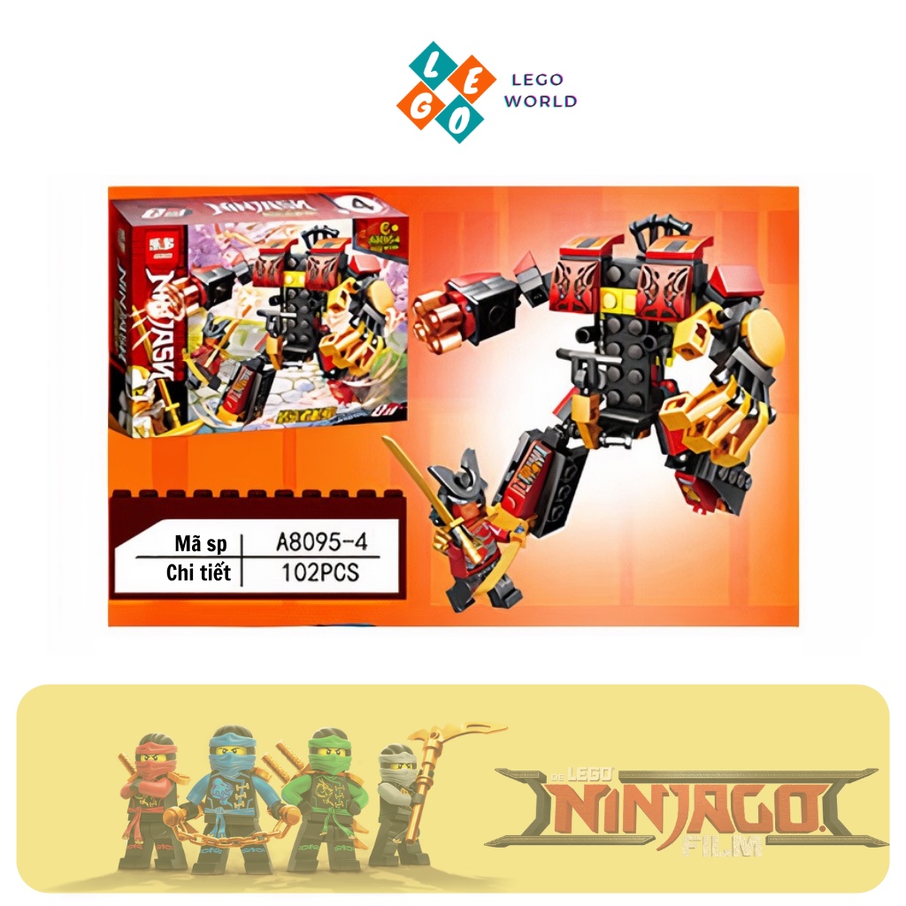 Lego Ninjago mô hình đồ chơi lắp ghép thông minh Ninja Kẻ hủy diệt Mech A8095