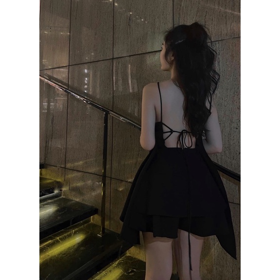 Sẵn trắng Set áo cổ yếm kèm tag nơ + Quần short 🖤 Thelaniclothing