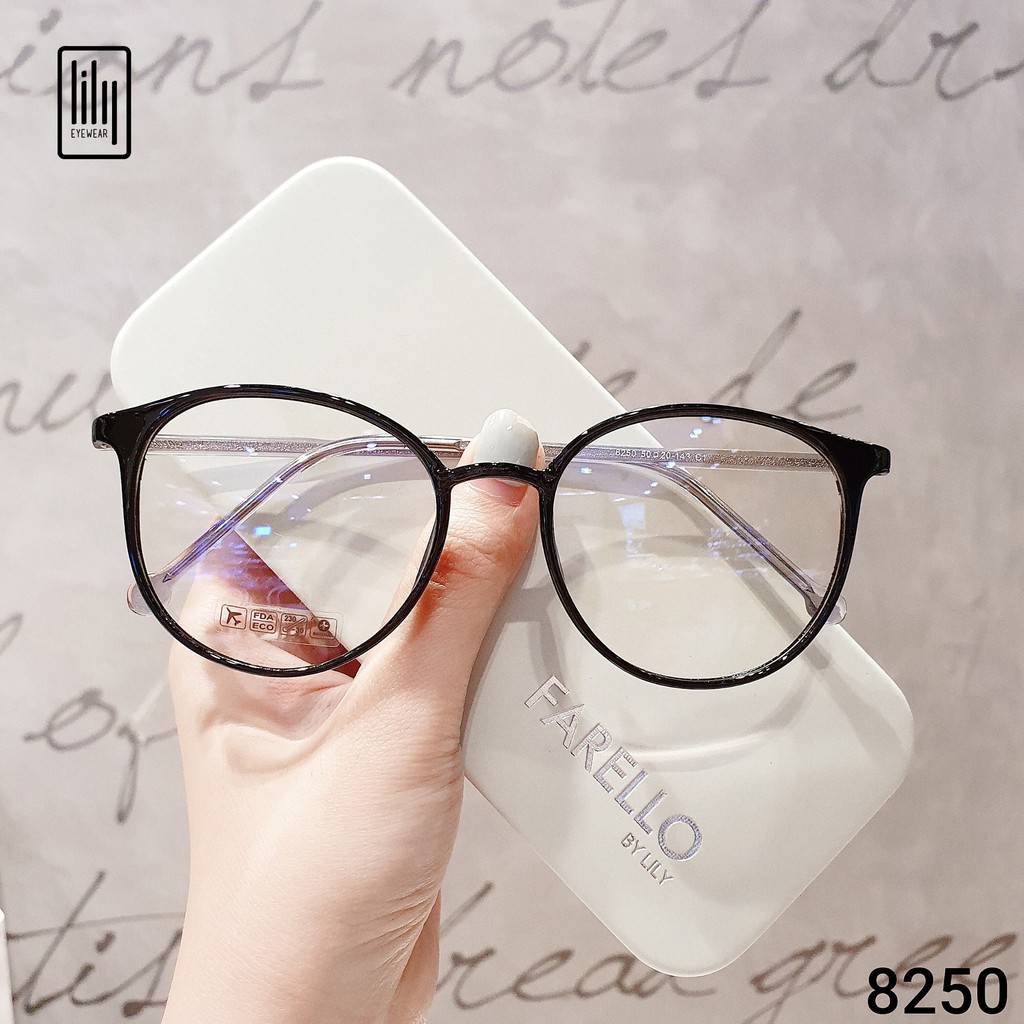 Gọng kính mắt cận thời trang thanh mảnh, nhựa dẻo phong cách Hàn Quốc Lilyeyewear 8250