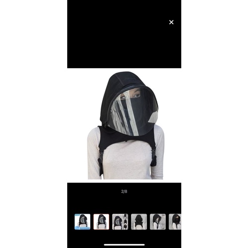 Nón trùm đầu có kính và dây gài